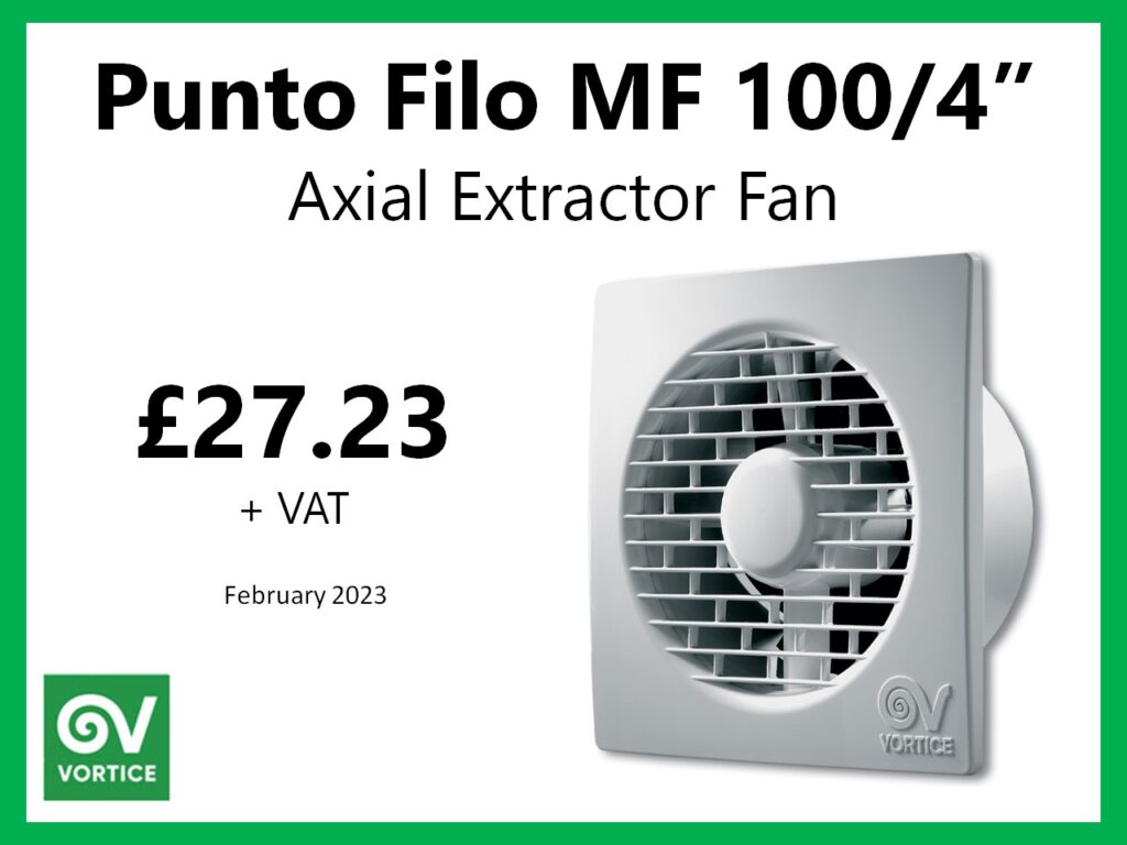 Vortice Punto Filo MF 100/4" Axial Extractor Fan