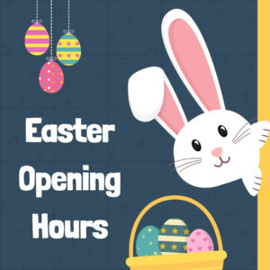 Friday 18th April CLOSED Saturday 19th April CLOSED Monday 21st April CLOSED Tuesday 22nd April OPEN