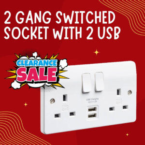 MK K2744 2 Gang Switched Socket with 2 USB thumbnail